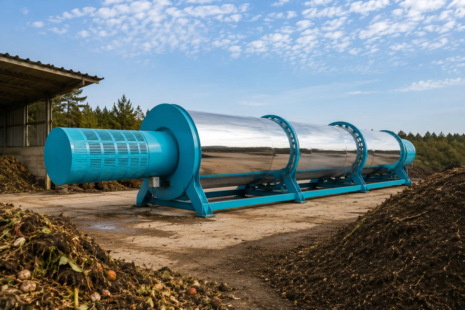 Robust BioDrum Composter — Bio-secure drum composting